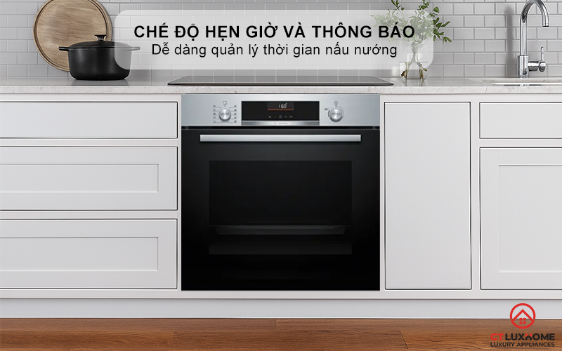 Chế độ hẹn giờ có thông báo dễ dàng quản lý thời gian nướng