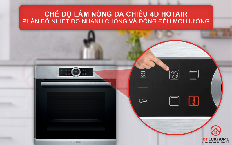 LÒ NƯỚNG ÂM TỦ BOSCH HBG635NS1 SERIE 8 THÉP KHÔNG GỈ 6