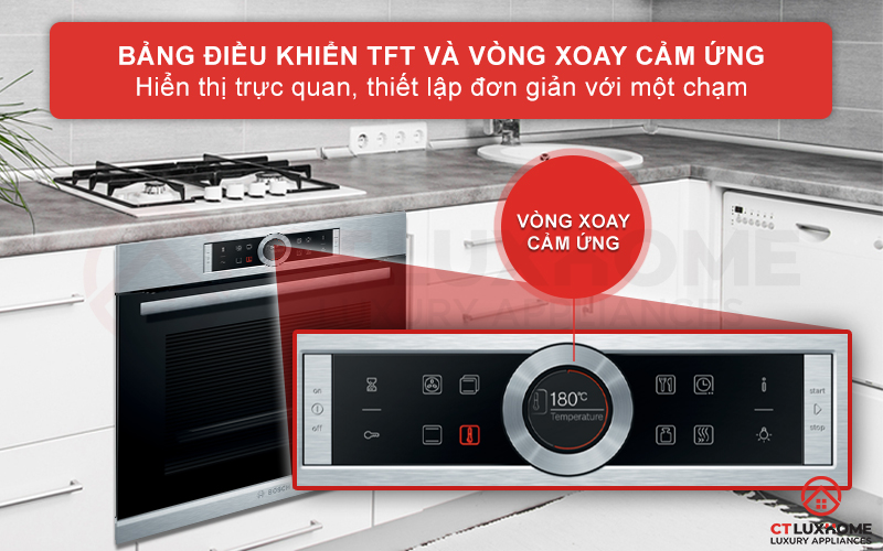 LÒ NƯỚNG ÂM TỦ BOSCH HBG635NS1 SERIE 8 THÉP KHÔNG GỈ 4