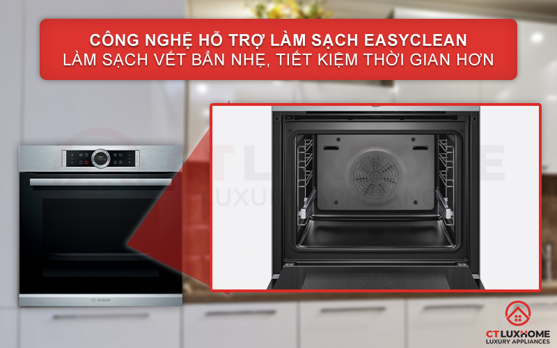 LÒ NƯỚNG ÂM TỦ BOSCH HBG635NS1 SERIE 8 THÉP KHÔNG GỈ 12