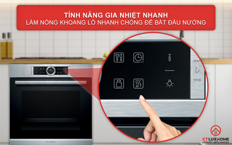 LÒ NƯỚNG ÂM TỦ BOSCH HBG635NS1 SERIE 8 THÉP KHÔNG GỈ 11