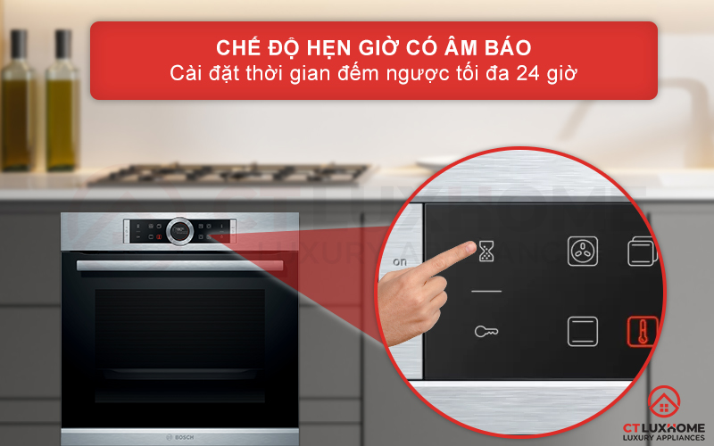 LÒ NƯỚNG ÂM TỦ BOSCH HBG635NS1 SERIE 8 THÉP KHÔNG GỈ 9