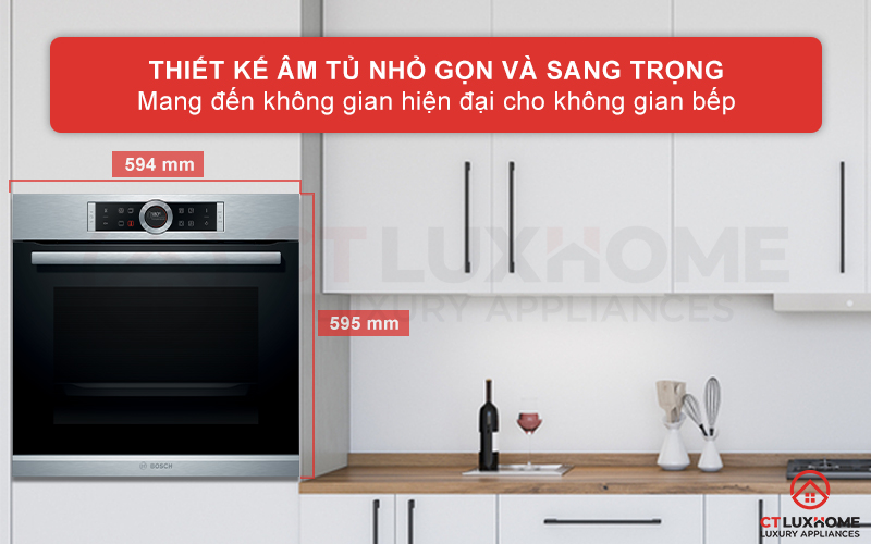 LÒ NƯỚNG ÂM TỦ BOSCH HBG635NS1 SERIE 8 THÉP KHÔNG GỈ 1