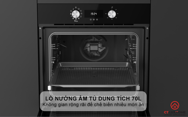Lò nướng dung tích thực 70L thoải mái sử dụng
