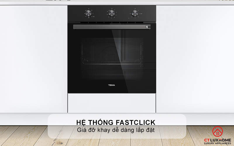 Hệ thống FastClick cho giá đỡ khay dễ dàng lắp đặt