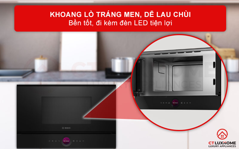    LÒ VI SÓNG ÂM TỦ BOSCH BFL7221B1 MÀU ĐEN SERIE 8 4