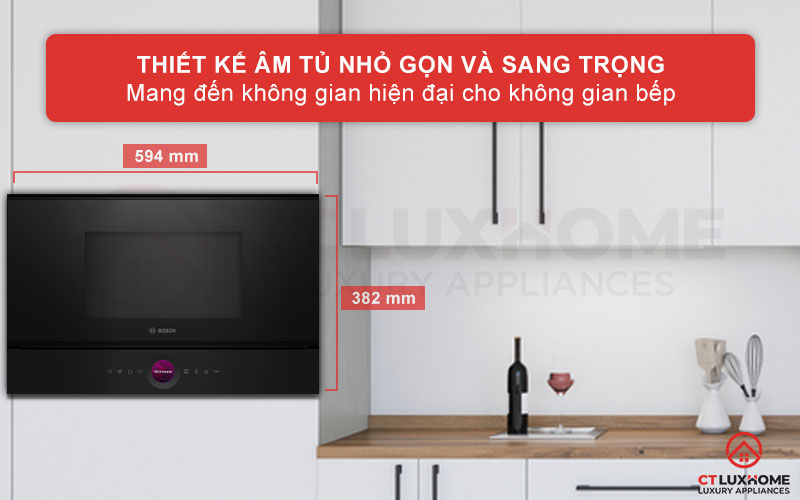    LÒ VI SÓNG ÂM TỦ BOSCH BFL7221B1 MÀU ĐEN SERIE 8 1