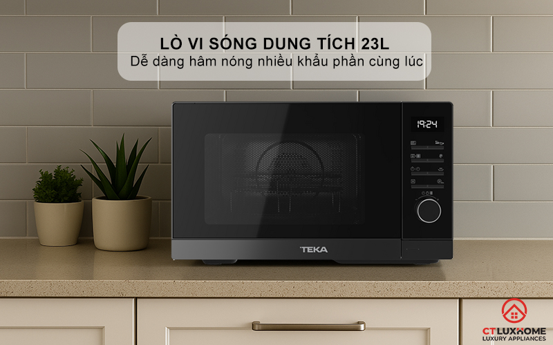 Lò vi sóng dung tích 23L thoải mái sử dụng