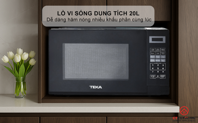 Lò vi sóng dung tích 20L thoải mái sử dụng