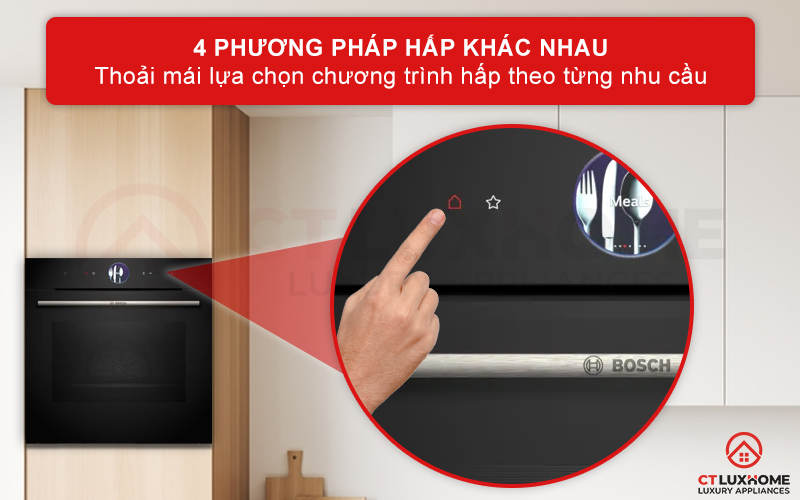 LÒ NƯỚNG KÈM HẤP BOSCH HSG7361B1 SERIES 8 CAO CẤP 6