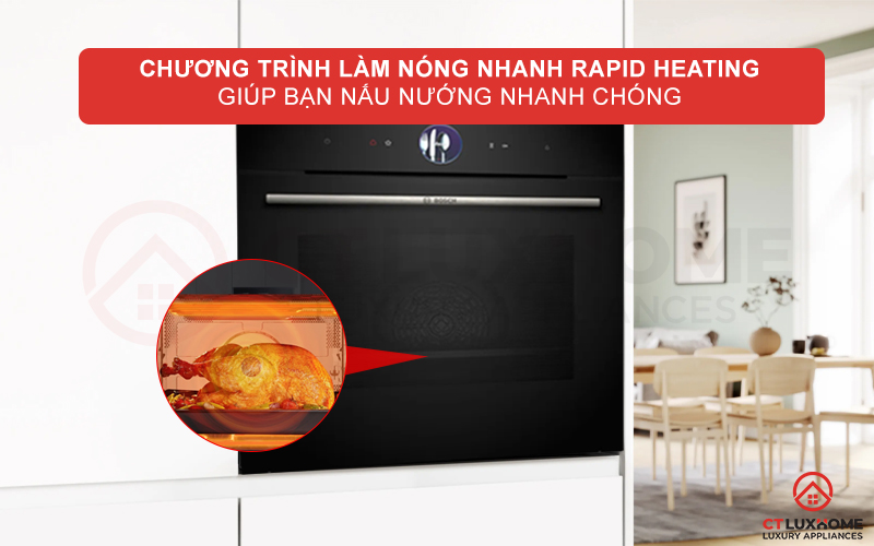 LÒ NƯỚNG KÈM HẤP BOSCH HSG7361B1 SERIES 8 CAO CẤP 14