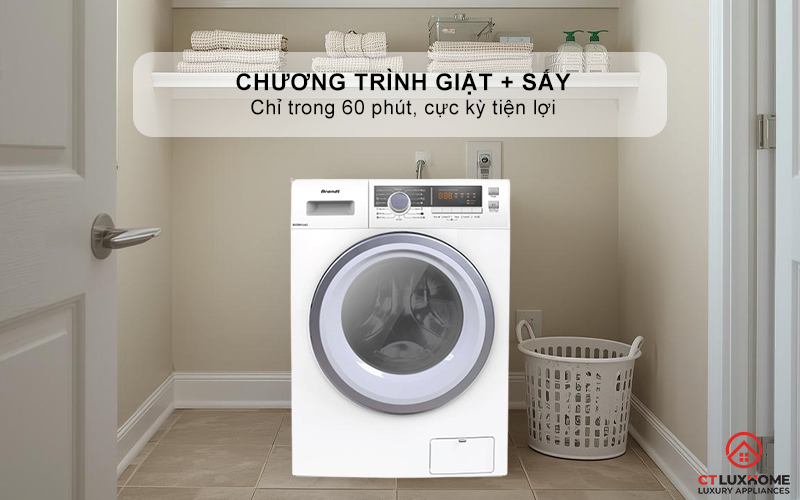 Chương trình giặt + sấy trong vòng 60 phút
