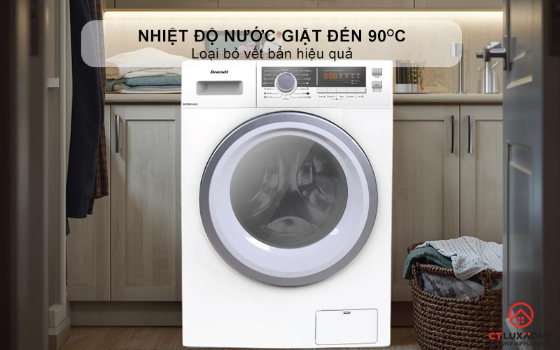 Nhiệt độ nước giặt: từ lạnh đến 90°C, loại bỏ vết bẩn hiệu quả
