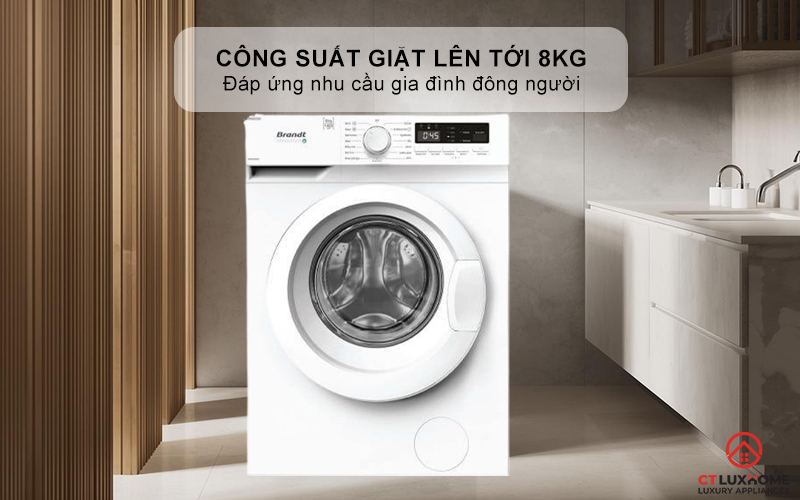 Công suất giặt tự động từ 1 đến 8kg