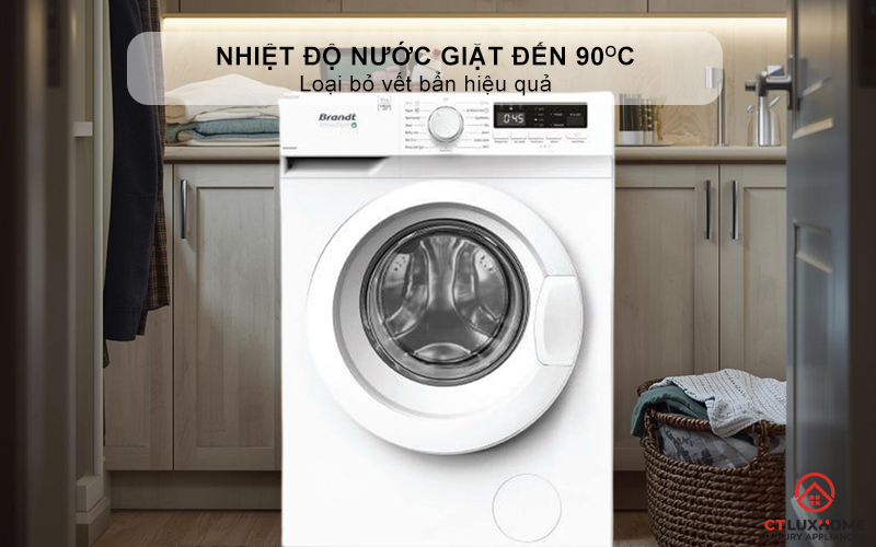 Nhiệt độ nước giặt: từ lạnh đến 90°C, loại bỏ vết bẩn hiệu quả
