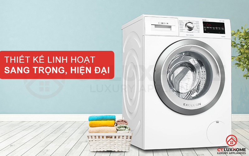 Máy giặt Bosch serie 6 WAG28492 được khách hàng yêu thích bởi kiểu dáng độc lập linh hoạt