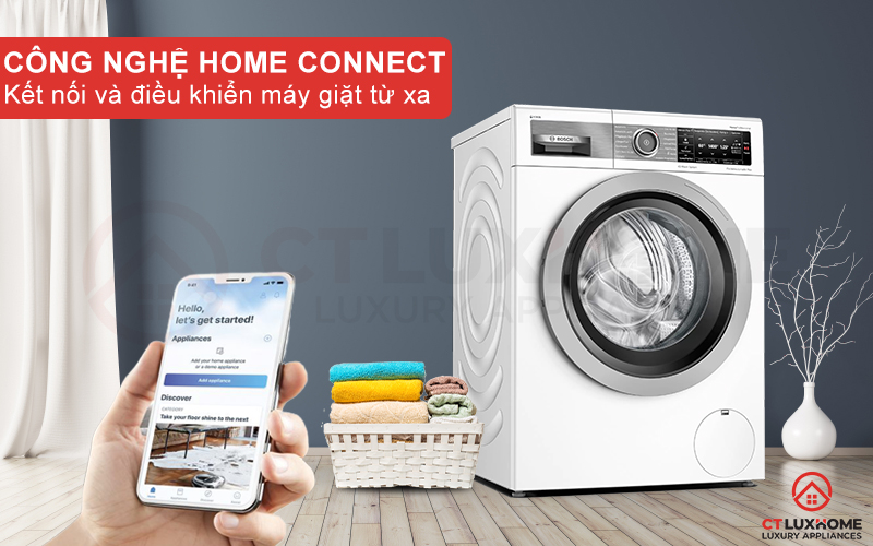 Kết nối và điều khiển máy giặt từ xa thông qua công nghệ Home Connect
