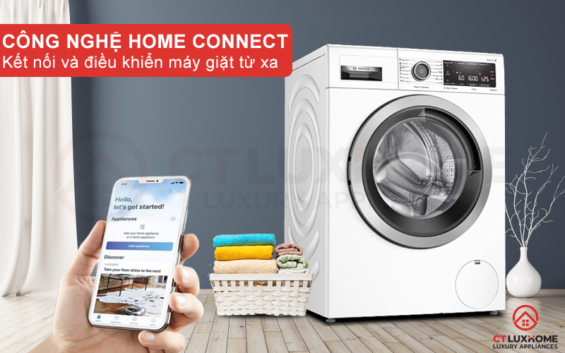 Công nghệ HomeConnect kết nối và điều khiển máy giặt từ xa
