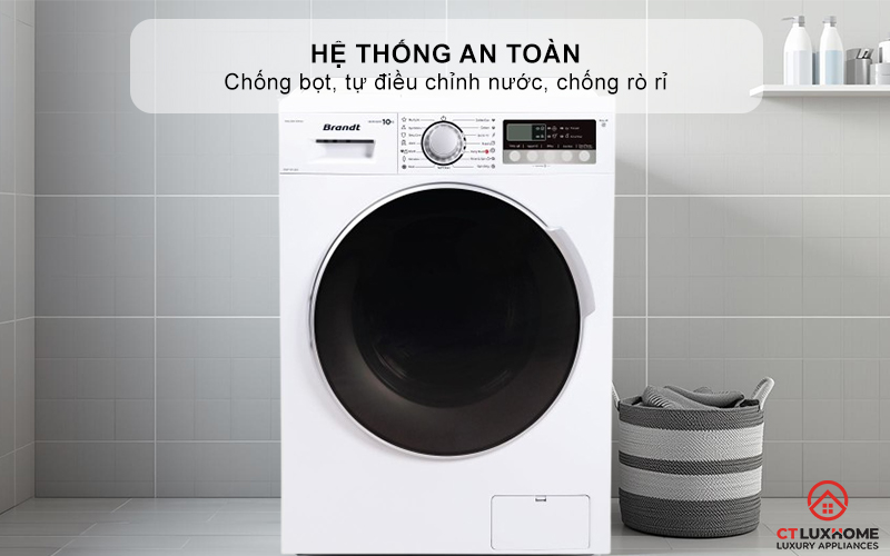 Hệ thống an toàn: chống bọt, tự điều chỉnh nước, chống rò rỉ