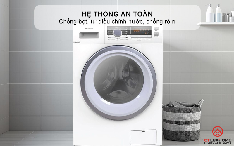 Hệ thống an toàn: chống bọt, tự điều chỉnh nước, chống rò rỉ