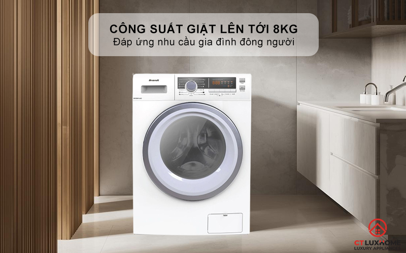 Công suất giặt tự động từ 1 đến 8kg