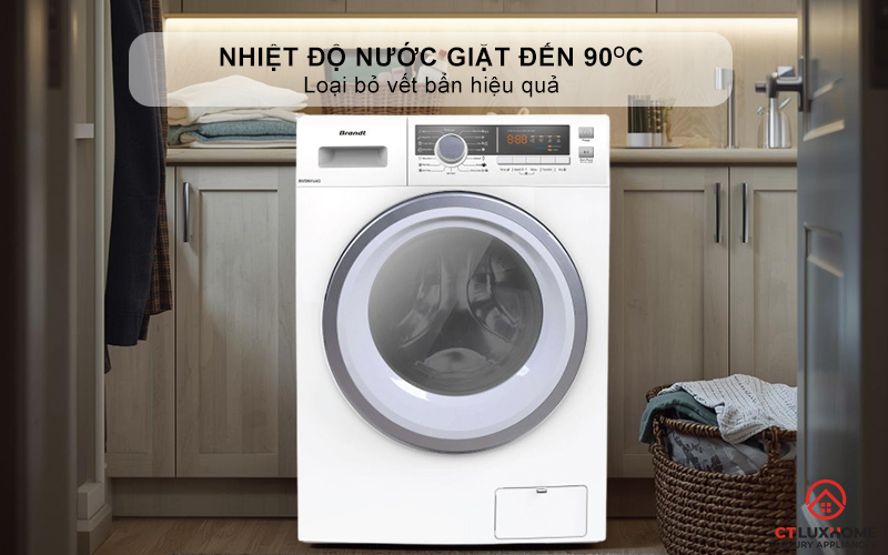 Nhiệt độ nước giặt: từ lạnh đến 90°C, loại bỏ vết bẩn hiệu quả