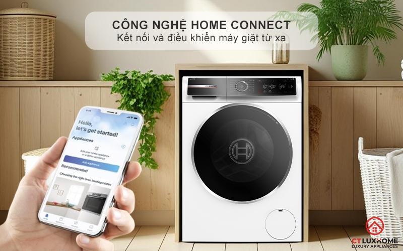 Kết nối và điều khiển máy giặt từ xa thông qua công nghệ Home Connect