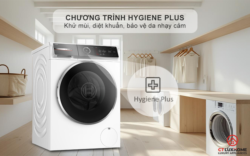 Chương trình Hygiene Plus giặt diệt khuẩn, bảo vệ làn da nhạy cảm