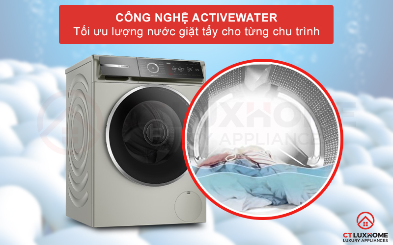 MÁY GIẶT BOSCH WGB2560X0 10KG SERIE 8 MÀU BẠC 1600PRM 13