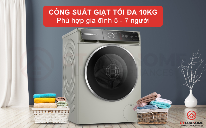 MÁY GIẶT BOSCH WGB2560X0 10KG SERIE 8 MÀU BẠC 1600PRM 3