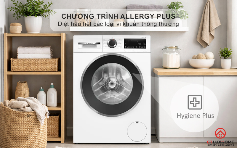 Chế độ giặt AllergyPlus dành riêng cho người dễ bị dị ứng