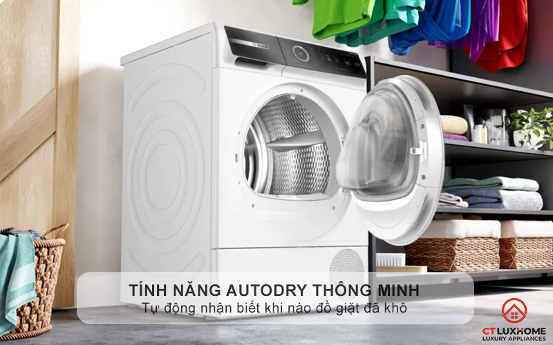 Tự động nhận biết khi nào đồ giặt đã khô