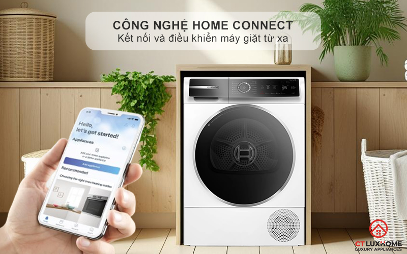 Kết nối từ xa “Home connect” giúp thao tác tiện lợi, tiết kiệm thời gian