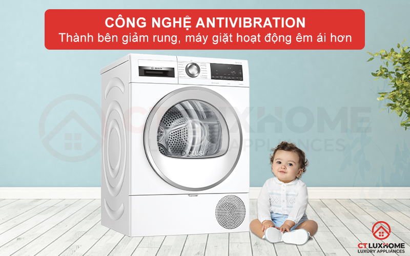 MÁY SẤY BƠM NHIỆT BOSCH WQG233C90 8KG SERIE 6  13