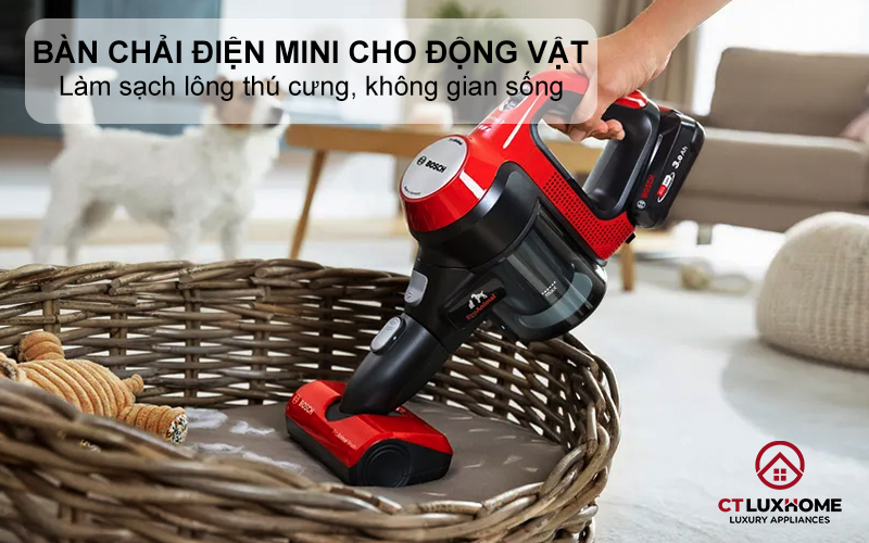 Bàn chải điện mini cho động vật làm sạch lông thú cưng