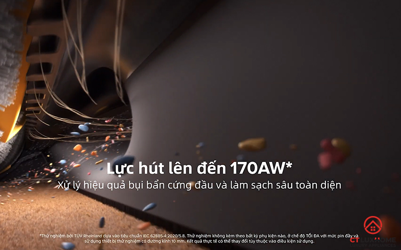 Lực hút mạnh 170AW uy lực đỉnh cao