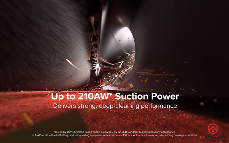 Lực hút mạnh 210AW uy lực đỉnh cao