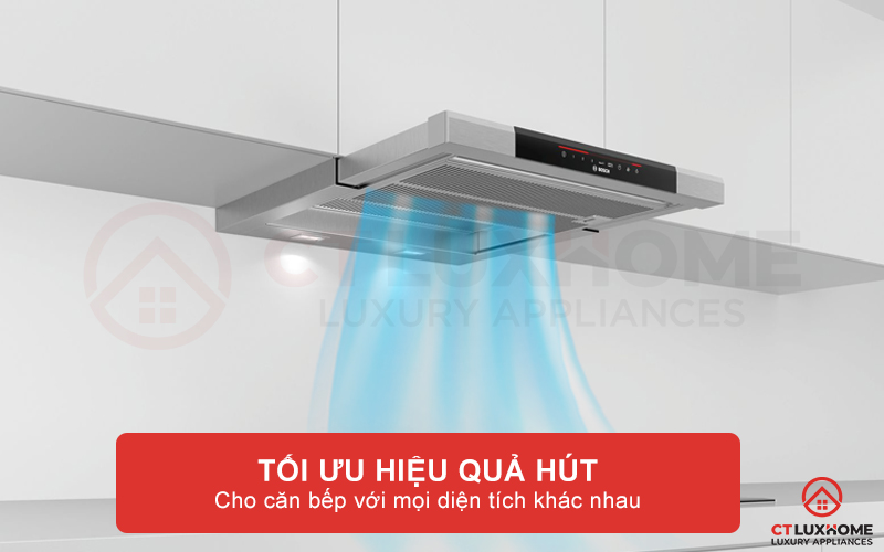 Tối ưu hiệu quả hút không khí cho căn bếp với mọi diện tích khác nhau