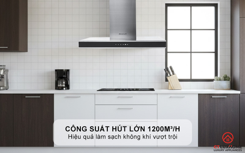 Công suất hút lớn 1200m³/h