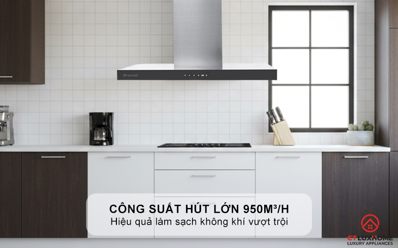 Công suất hút lớn 950m³/h