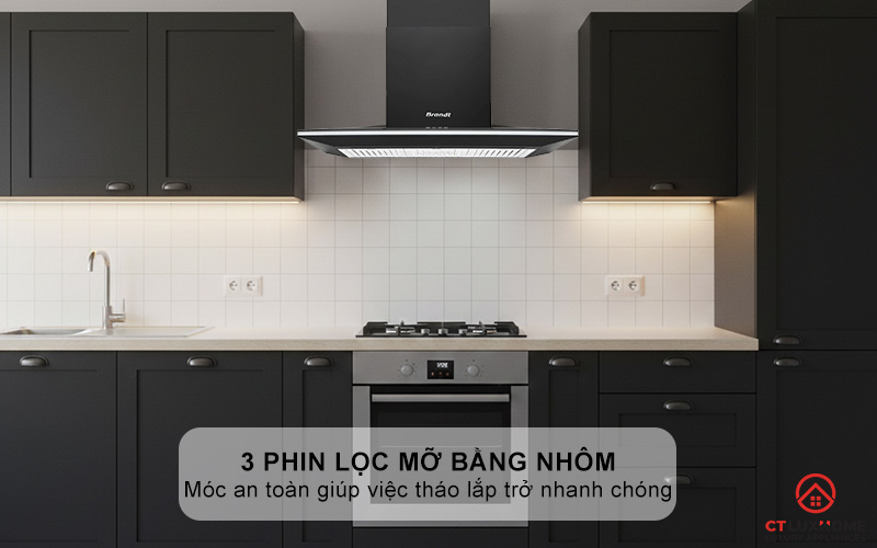 3 phin lọc mỡ bằng hợp kim nhôm
