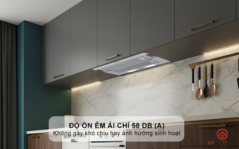 Ðộ ồn êm ái chỉ 58 dB (A)
