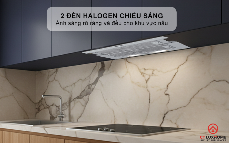 2 đèn halogen chiếu sáng