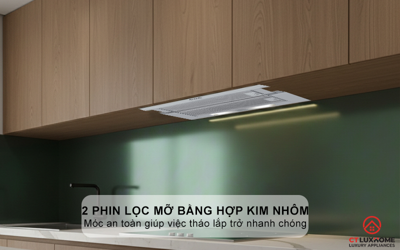 2 phin lọc mỡ bằng hợp kim nhôm 3 lớp