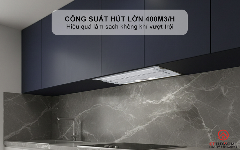 Công suất hút lớn 400m3/h