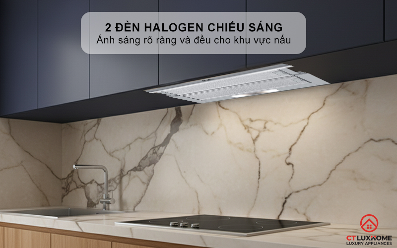 2 đèn halogen chiếu sáng