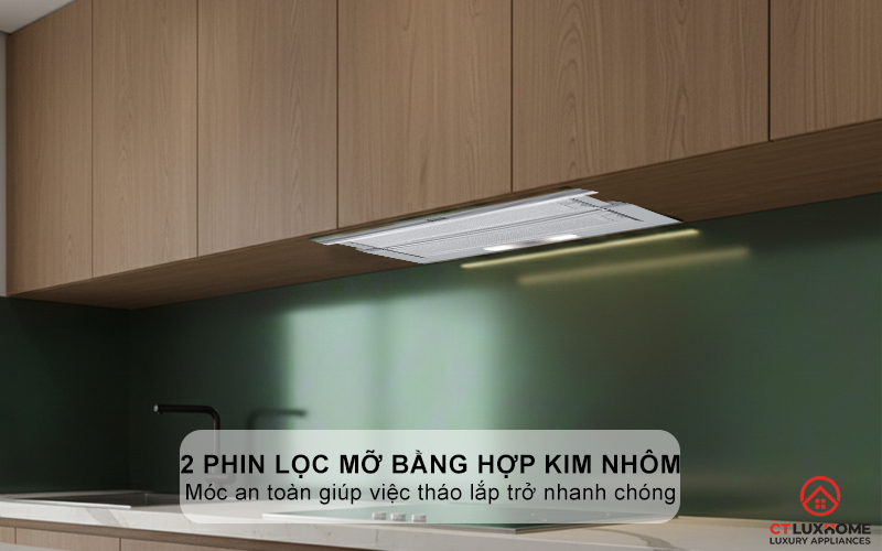 2 phin lọc mỡ bằng hợp kim nhôm 3 lớp