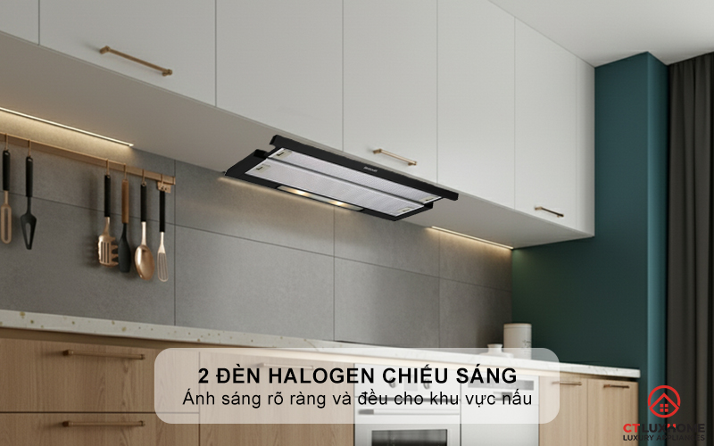 2 đèn halogen chiếu sáng