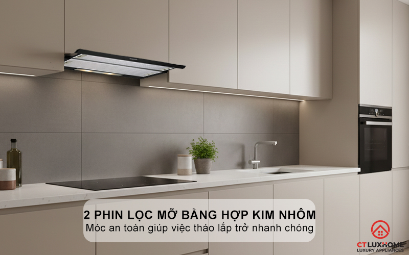 2 phin lọc mỡ bằng hợp kim nhôm 3 lớp