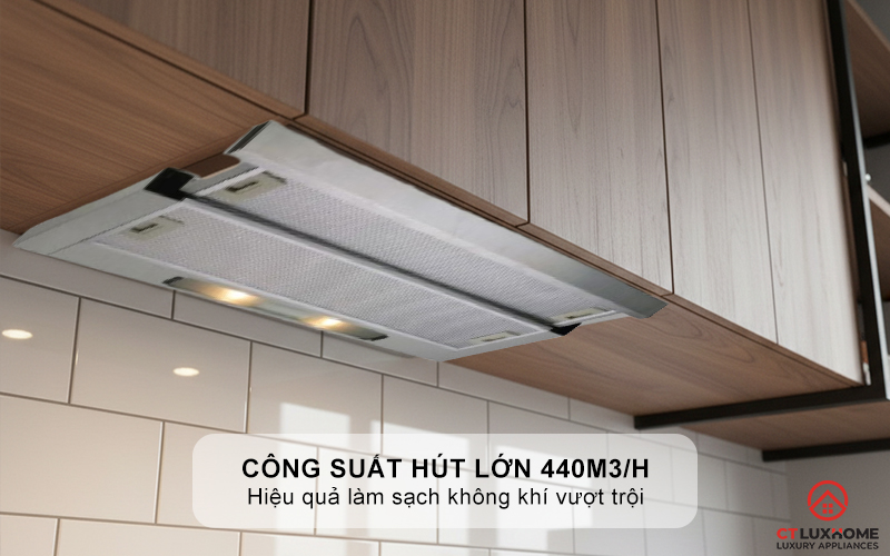 Công suất hút lớn 440m3/h